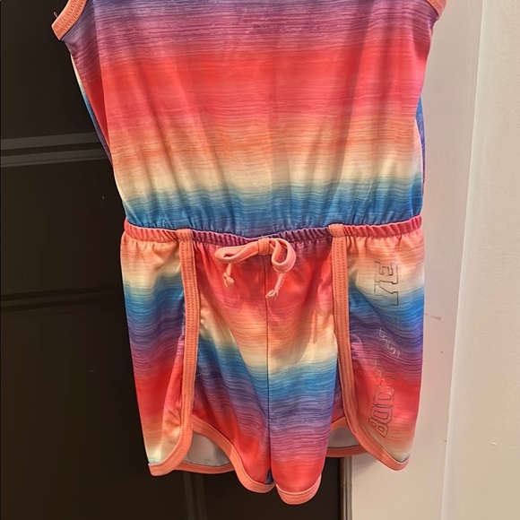 Body Glove Pink and Orange One Piece with Sleeveless Design and Gathered Waist - Picture 3 of 7